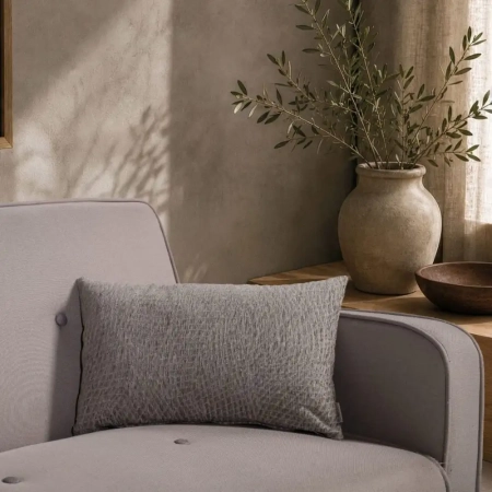 Σενίλ Μαξιλαροθήκη Norman 11 Grey της Teoran