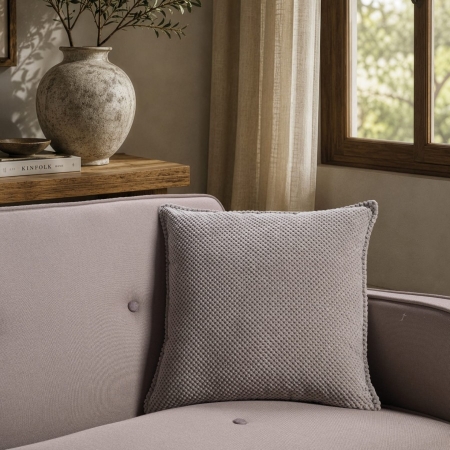 Μαξιλαροθήκη Αδιάβροχη Pearl 11 Grey - 45x45cm με γέμιση